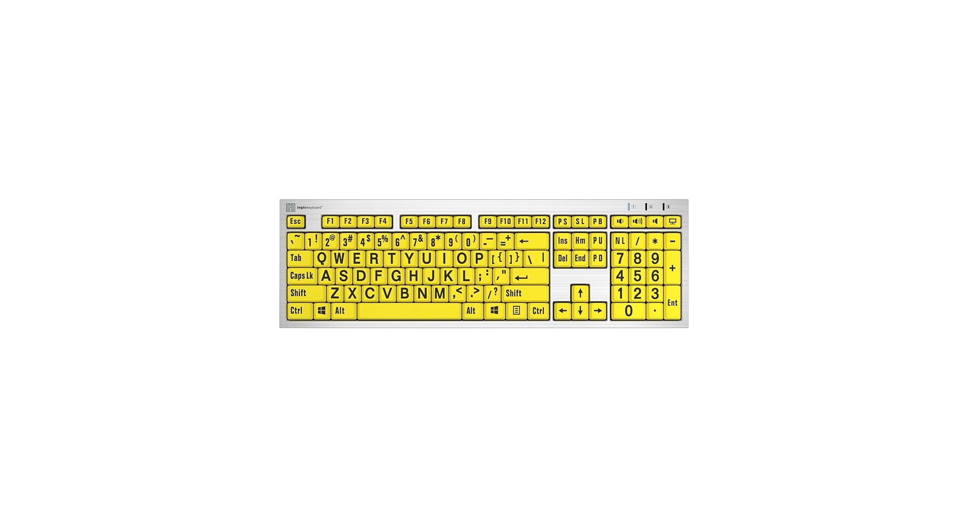 Logickeyboard 'Slimline' with Large Print • Black