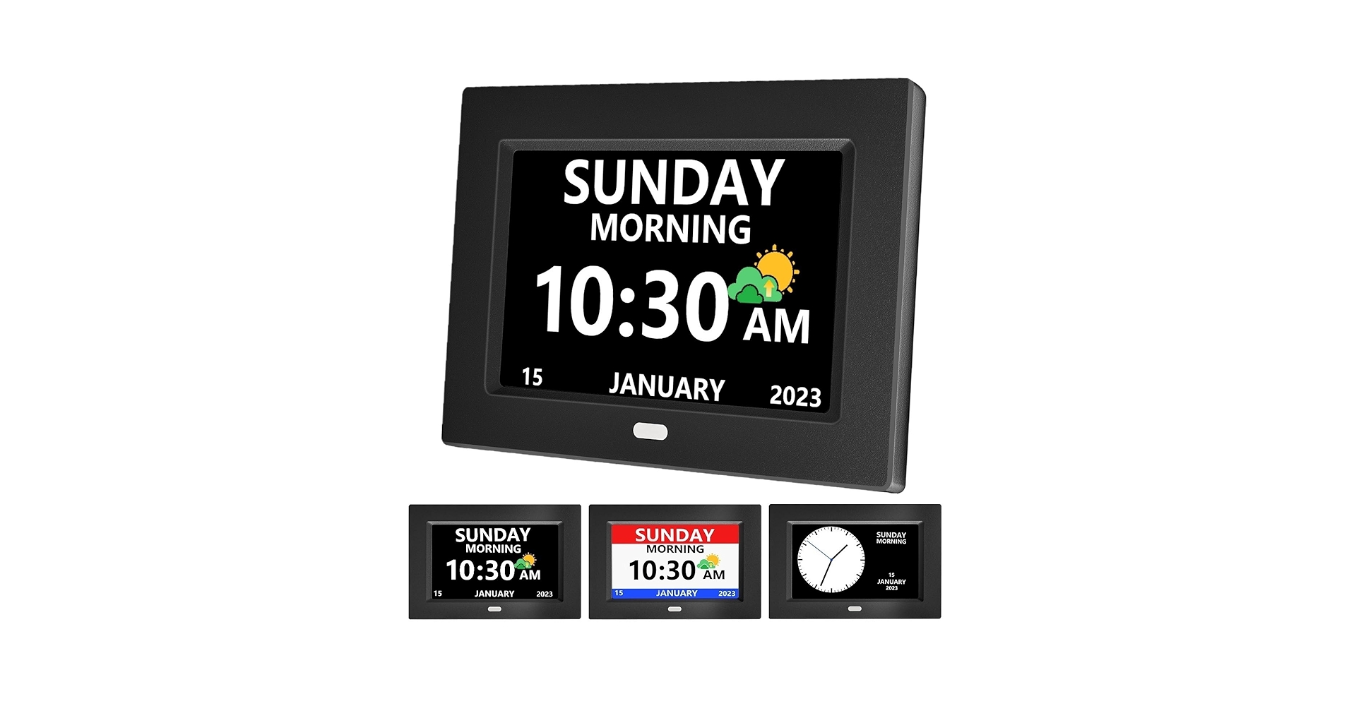 MRCHYDZ 7 Inch Clock with Day and Date for Elderly