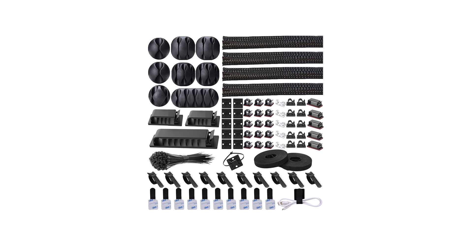 N NOROCME 192 PCS Cable Management Kit 4 Wire