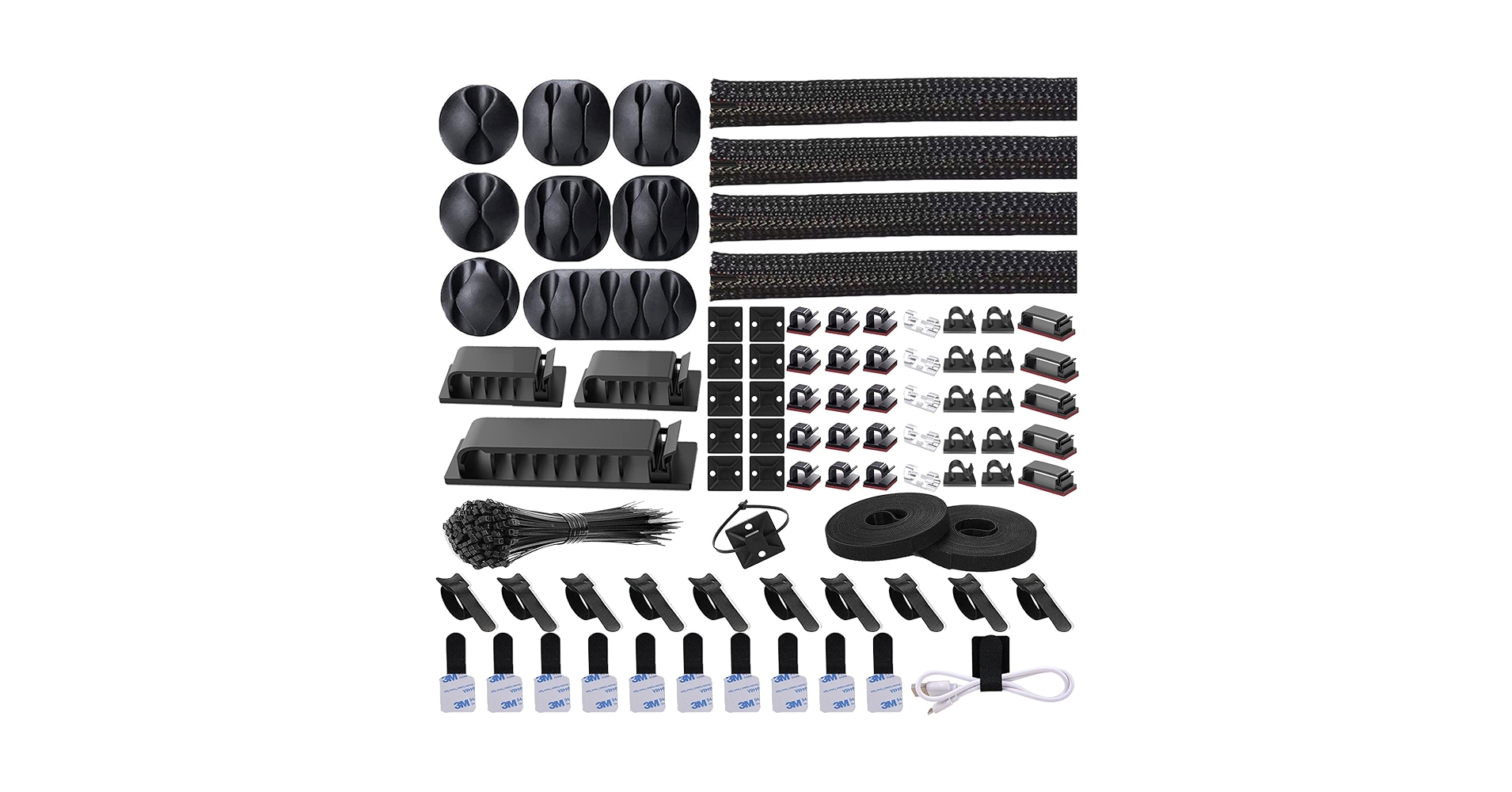 N NOROCME 192 PCS Cable Management Kit 4 Wire