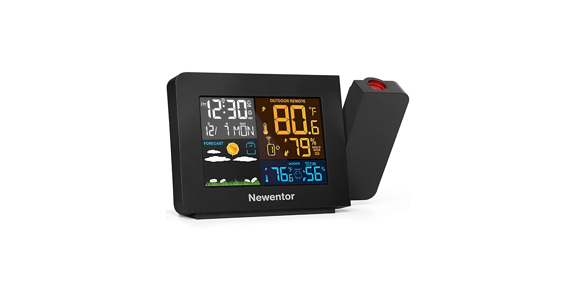 Newentor Atomic Projection Alarm Clock with