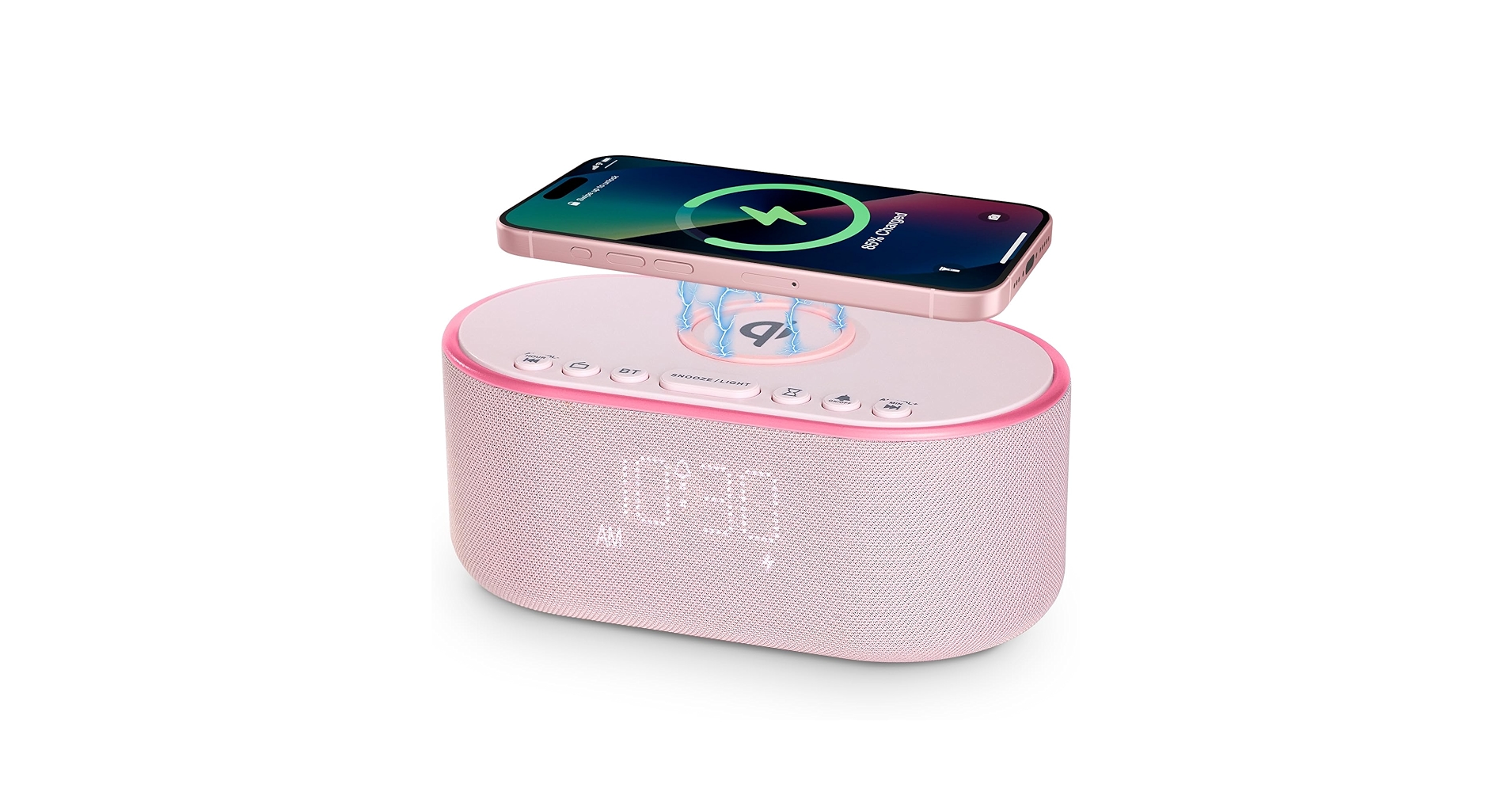 Odokee Wireless Charging Alarm Clock Radio