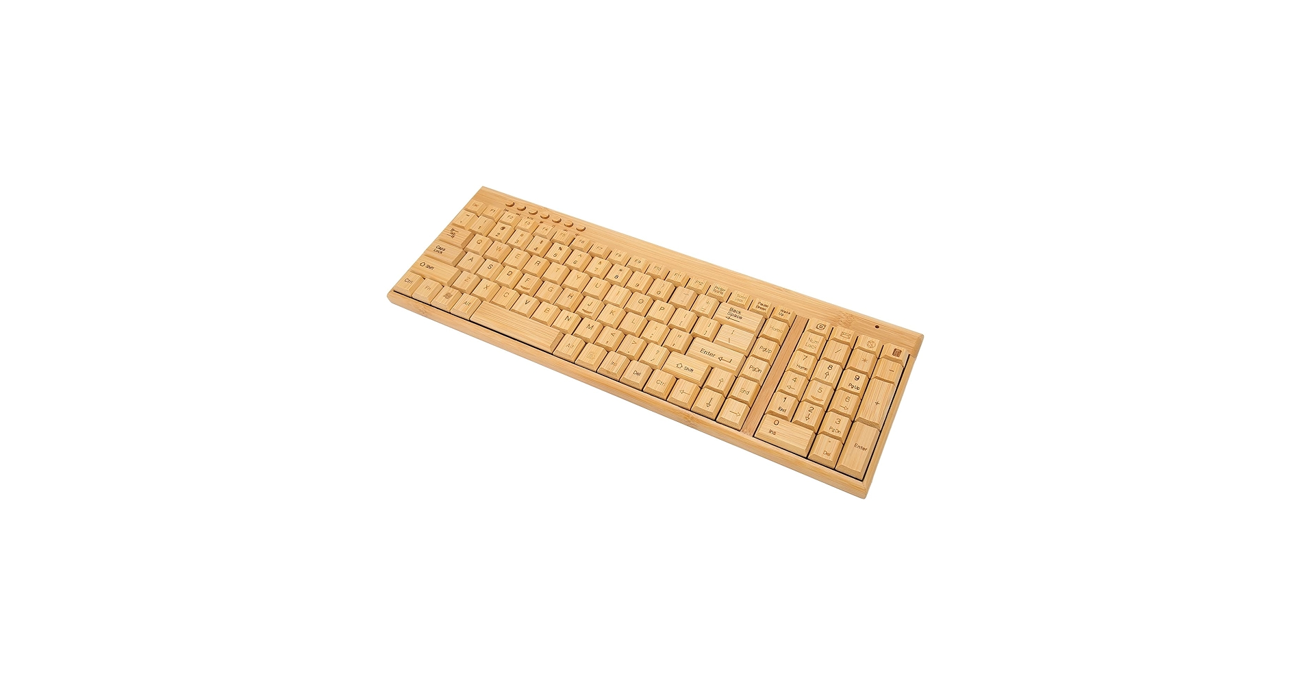 PenRux Keyboard and Mouse, Bamboo Wood Full