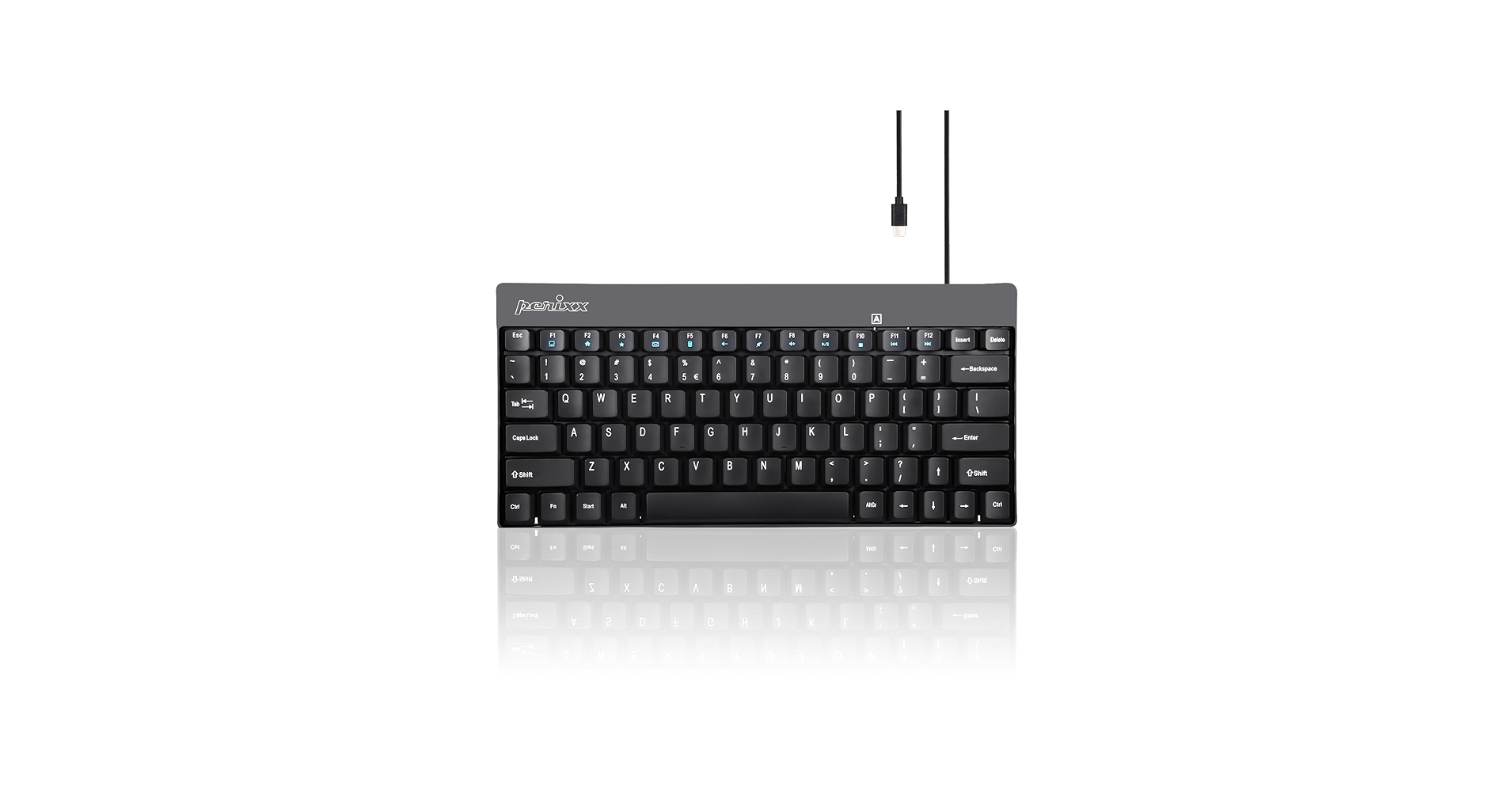 Perixx PERIBOARD-422 Wired USB-C Mini Keyboard