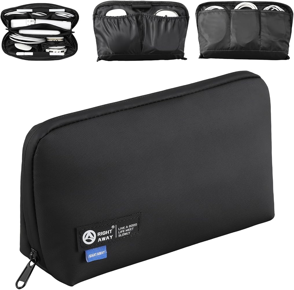 RIGHT AWAY Travel Tech Pouch，Waterproof Cord