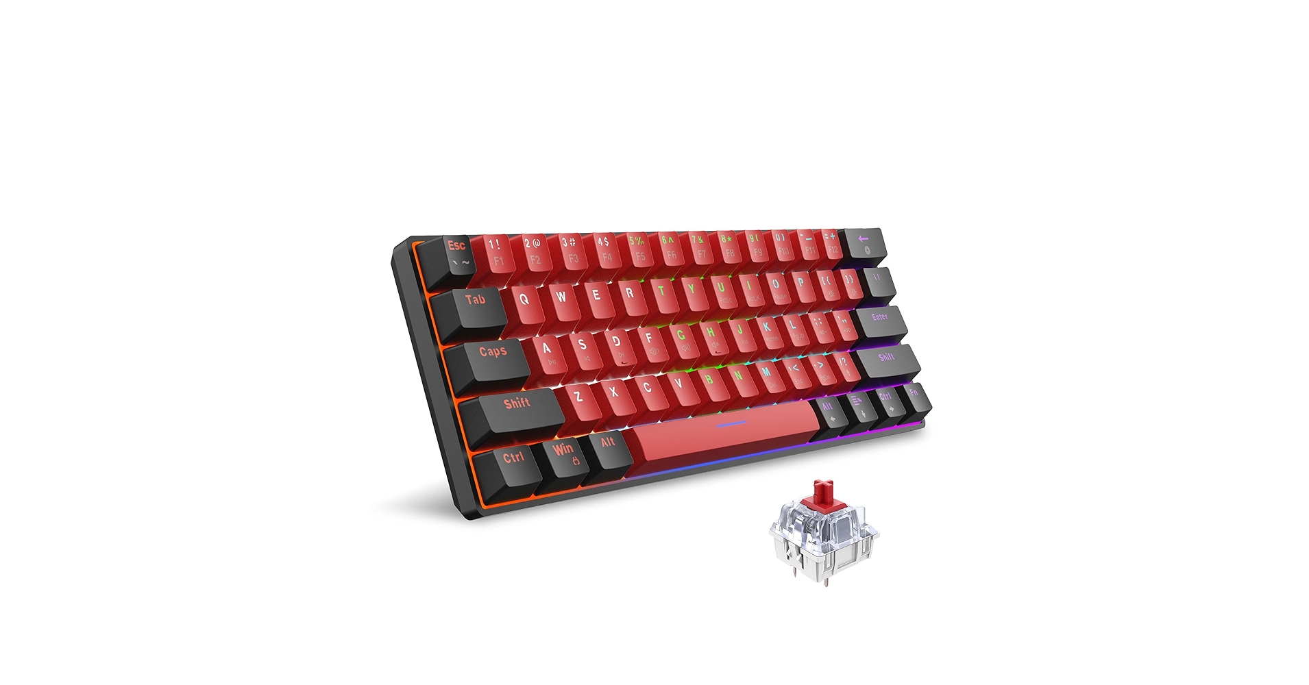 2. Snpurdiri 60% Wired Mechanical Keyboard, Mini
