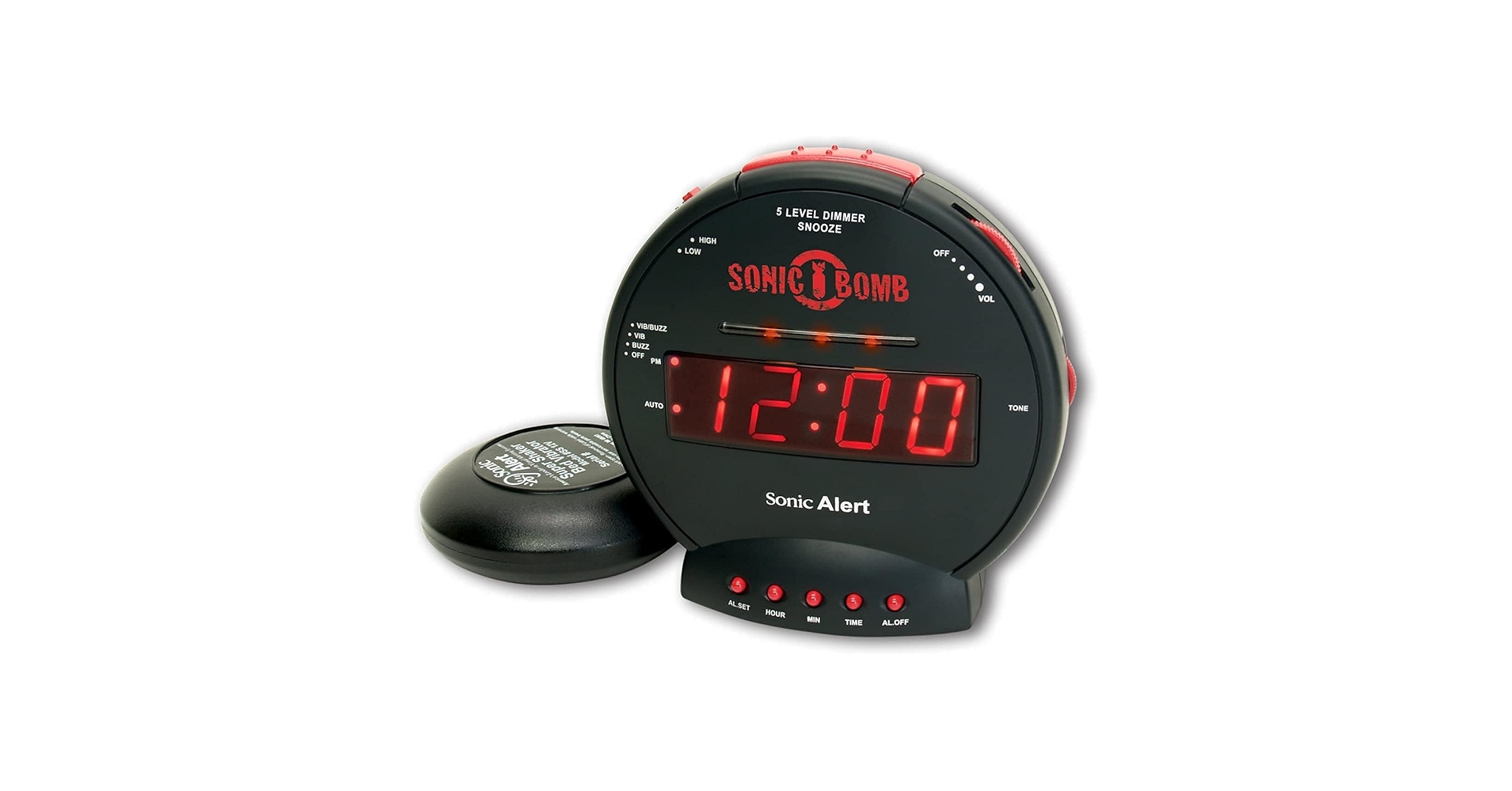 Sonic Bomb Dual Extra Loud Alarm Clock with Bed