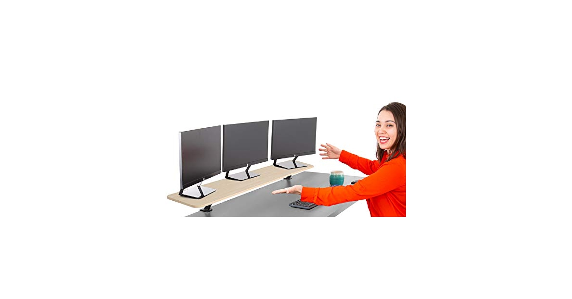 Stand Steady 55 Inch Clamp On Desk Shelf