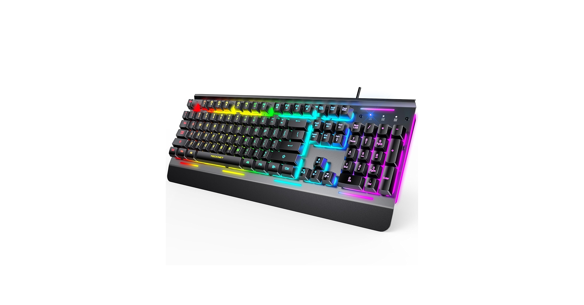 TECKNET Gaming Keyboard, USB Wired Computer