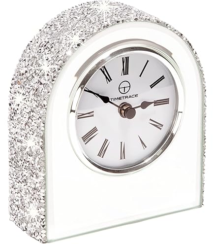 Timetrace Mirror Glass Desk Table Clock with