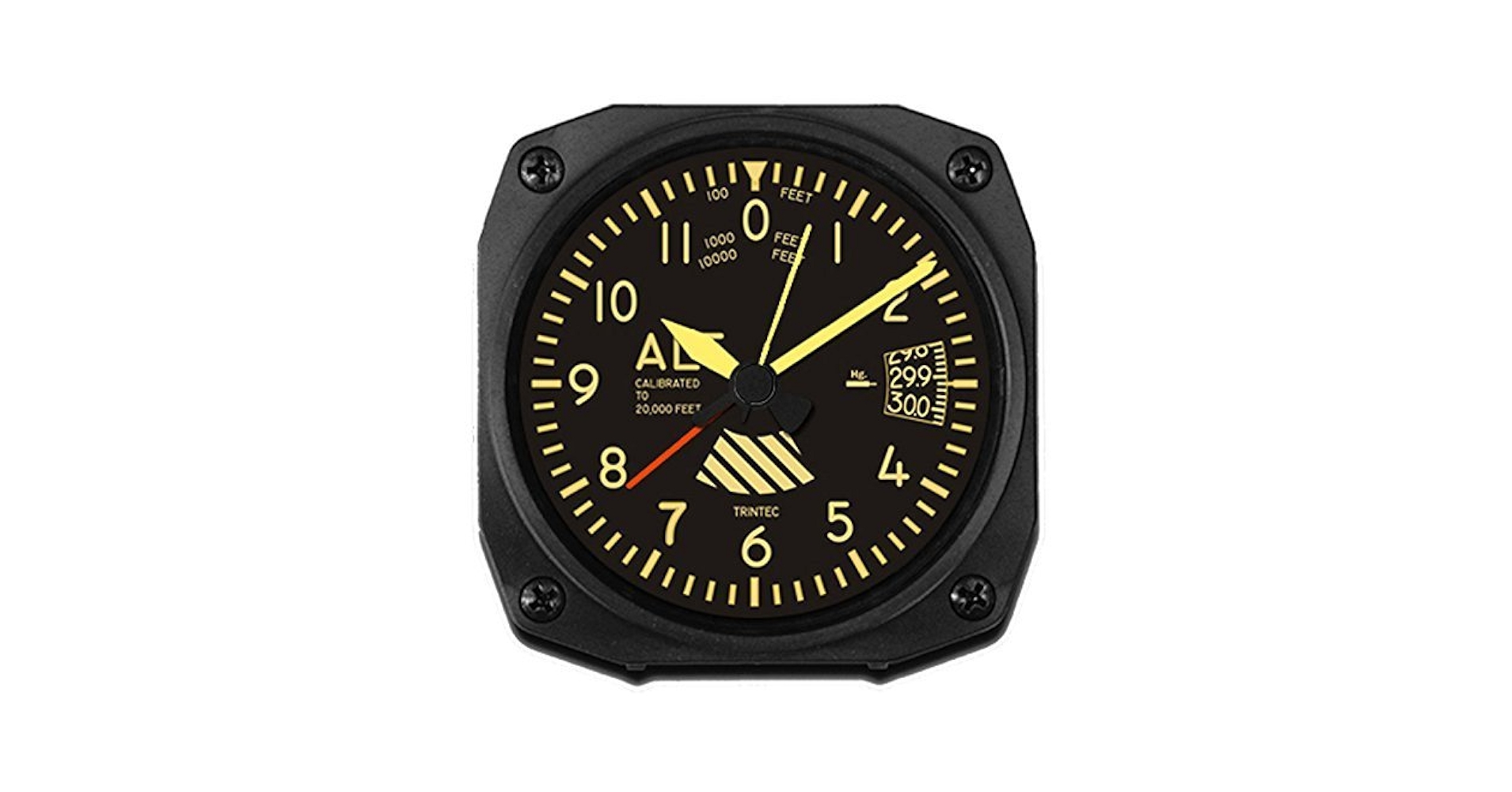 Trintec Aviation Vintage Altimeter Travel Alarm Clock