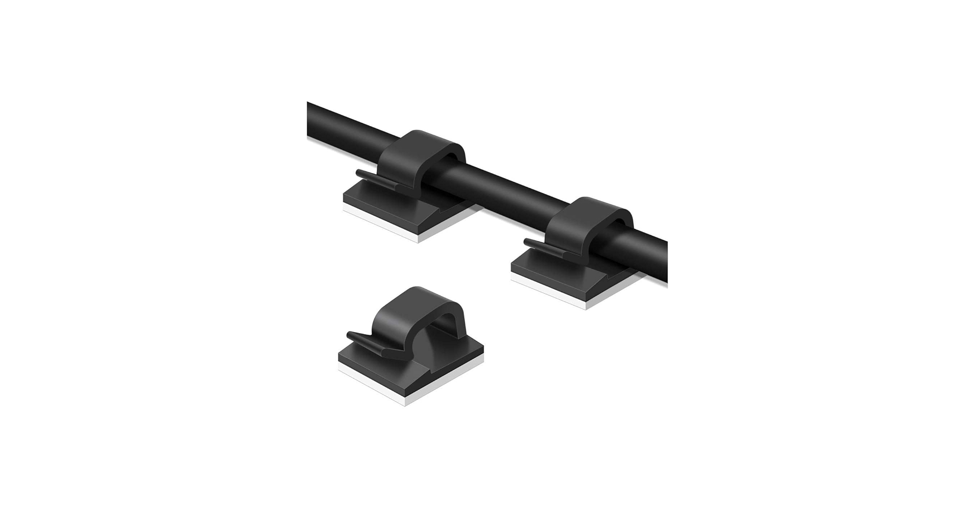 WIIBROOK 50pcs Cable Clips, Adhesive Cable