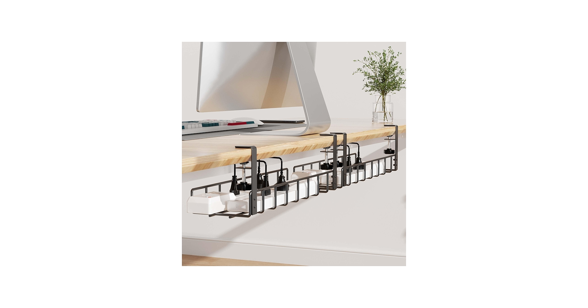 Xpatee 2 Pack Cable Management Under Desk Tray