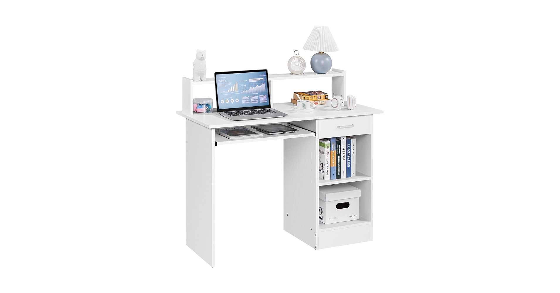 Yaheetech Home Office Wood Computer Desk with