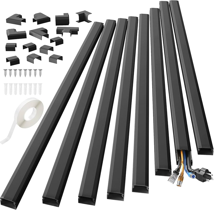 Yecaye 125in Cord Hider, Large Cord Covers for