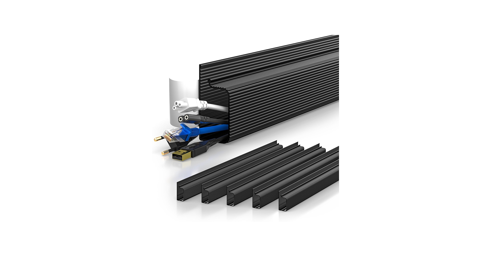 YECAYE 94.2in Cable Management, Cable Organizer