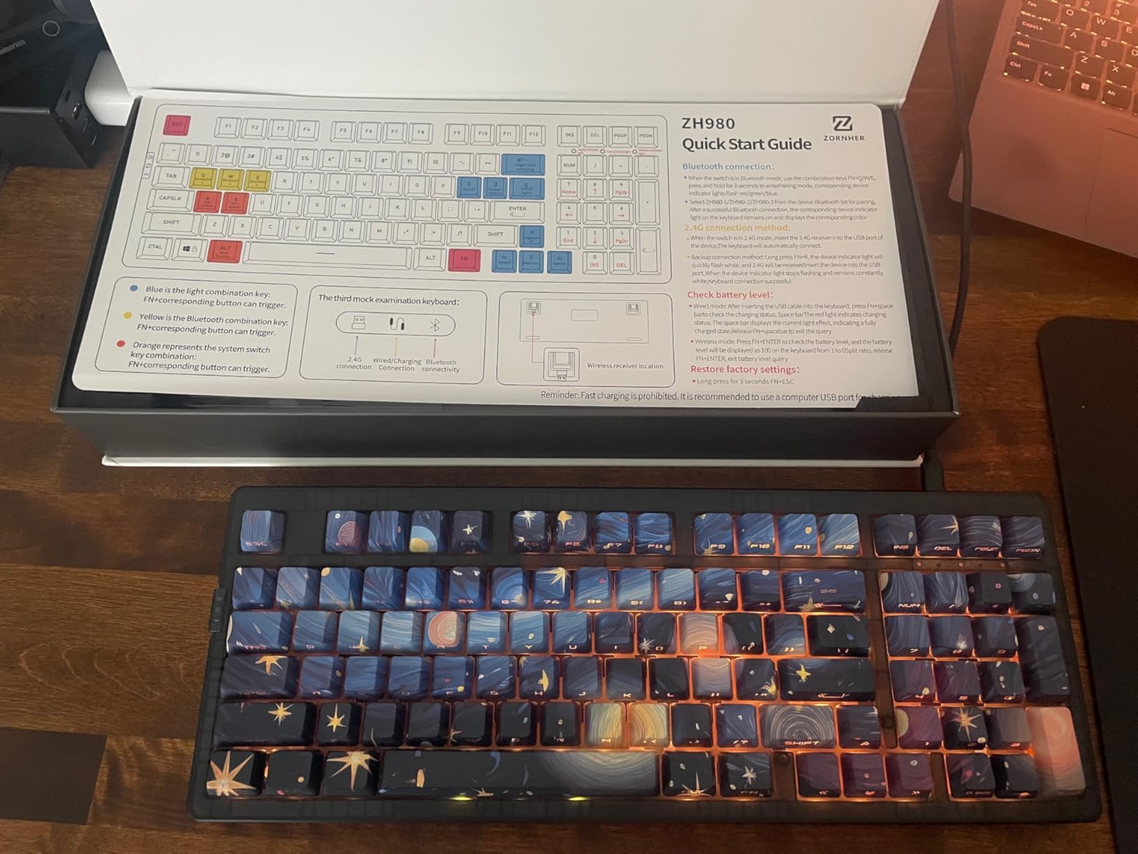 zh980 mechanical keyboard starry sky​ feature 1