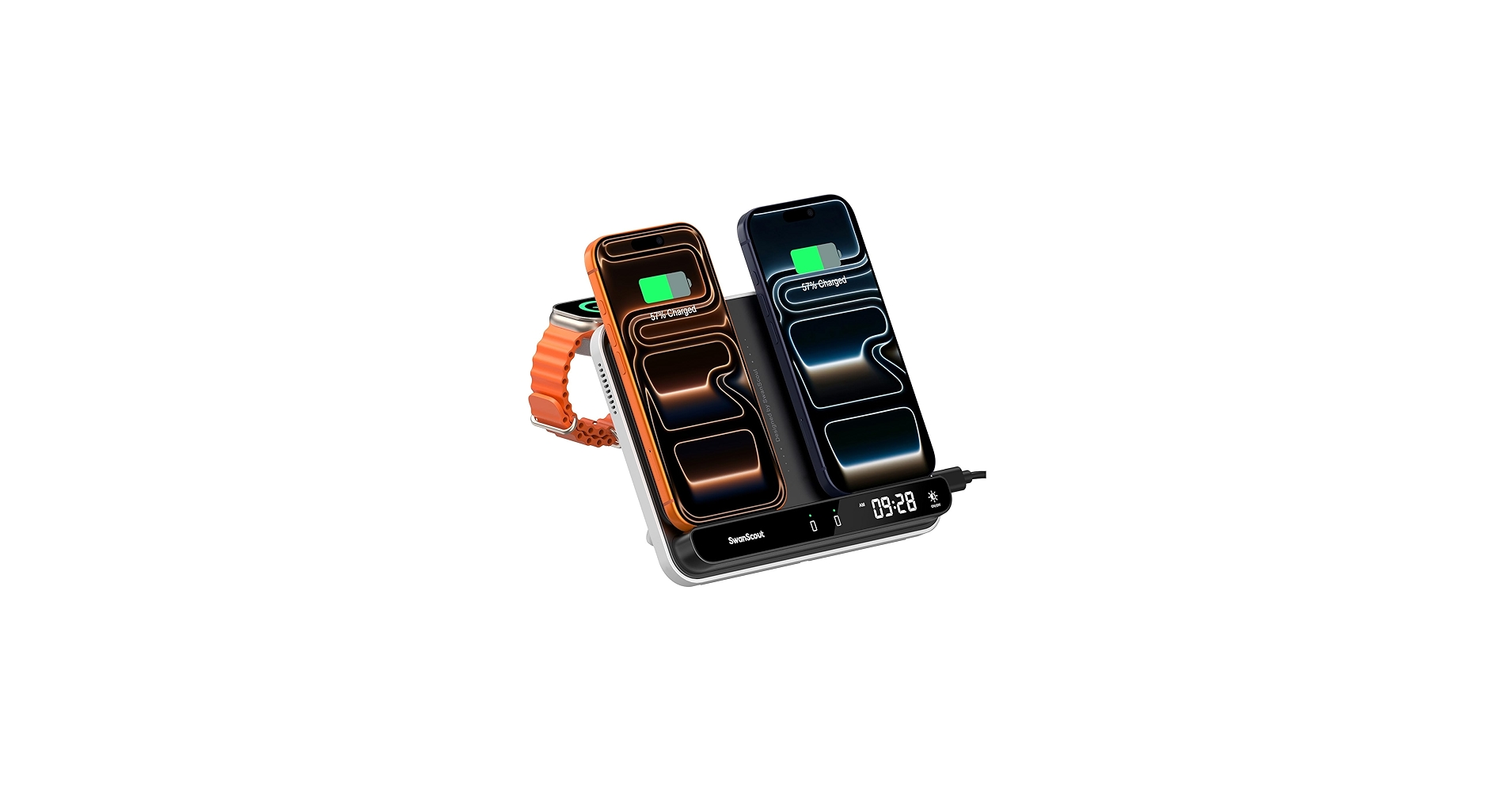 Dual Phone Charger, SwanScout 710A, Wireless