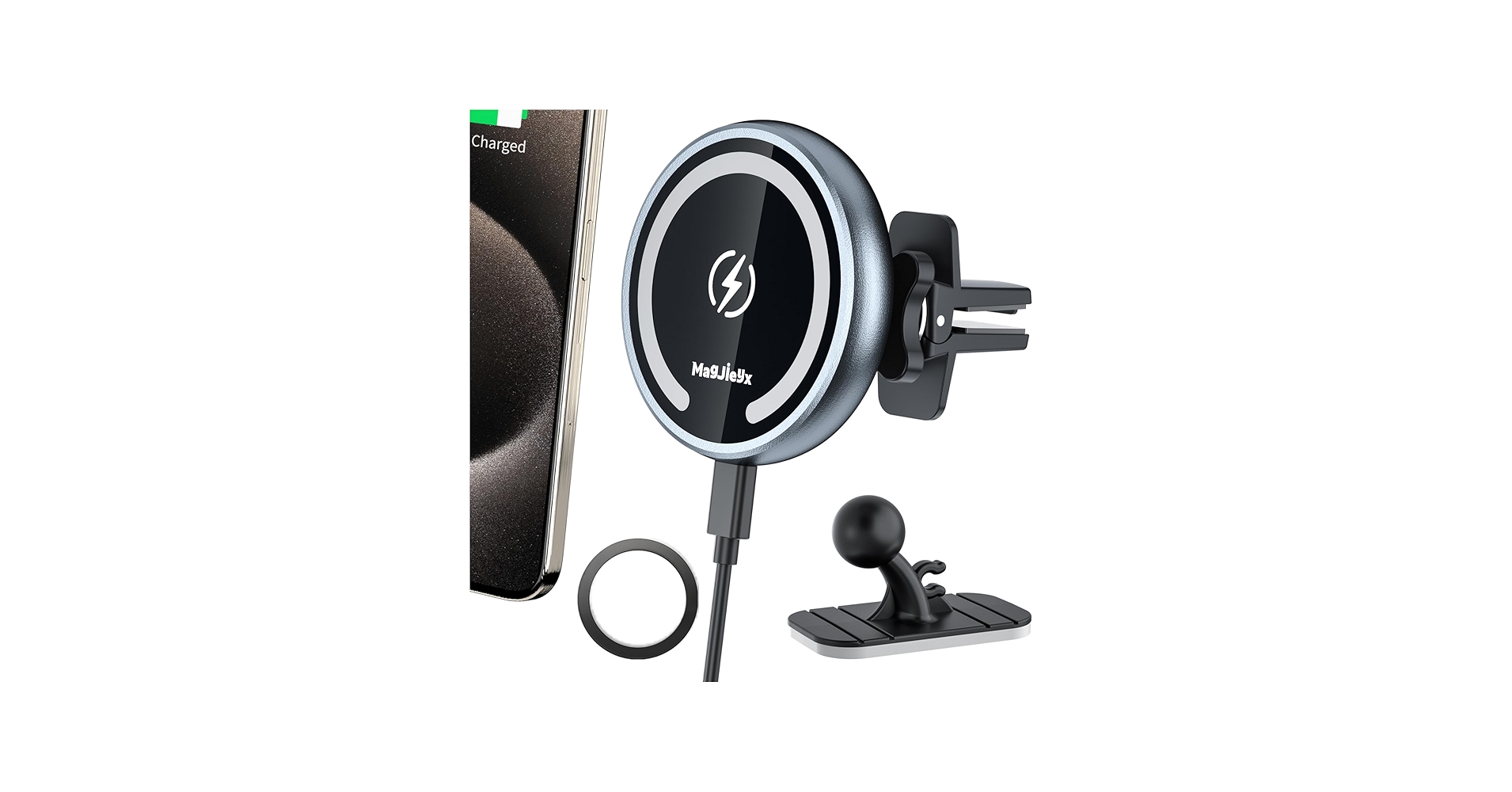 for Magsafe Car Mount Wireless Charger Magnetic Fast Charging