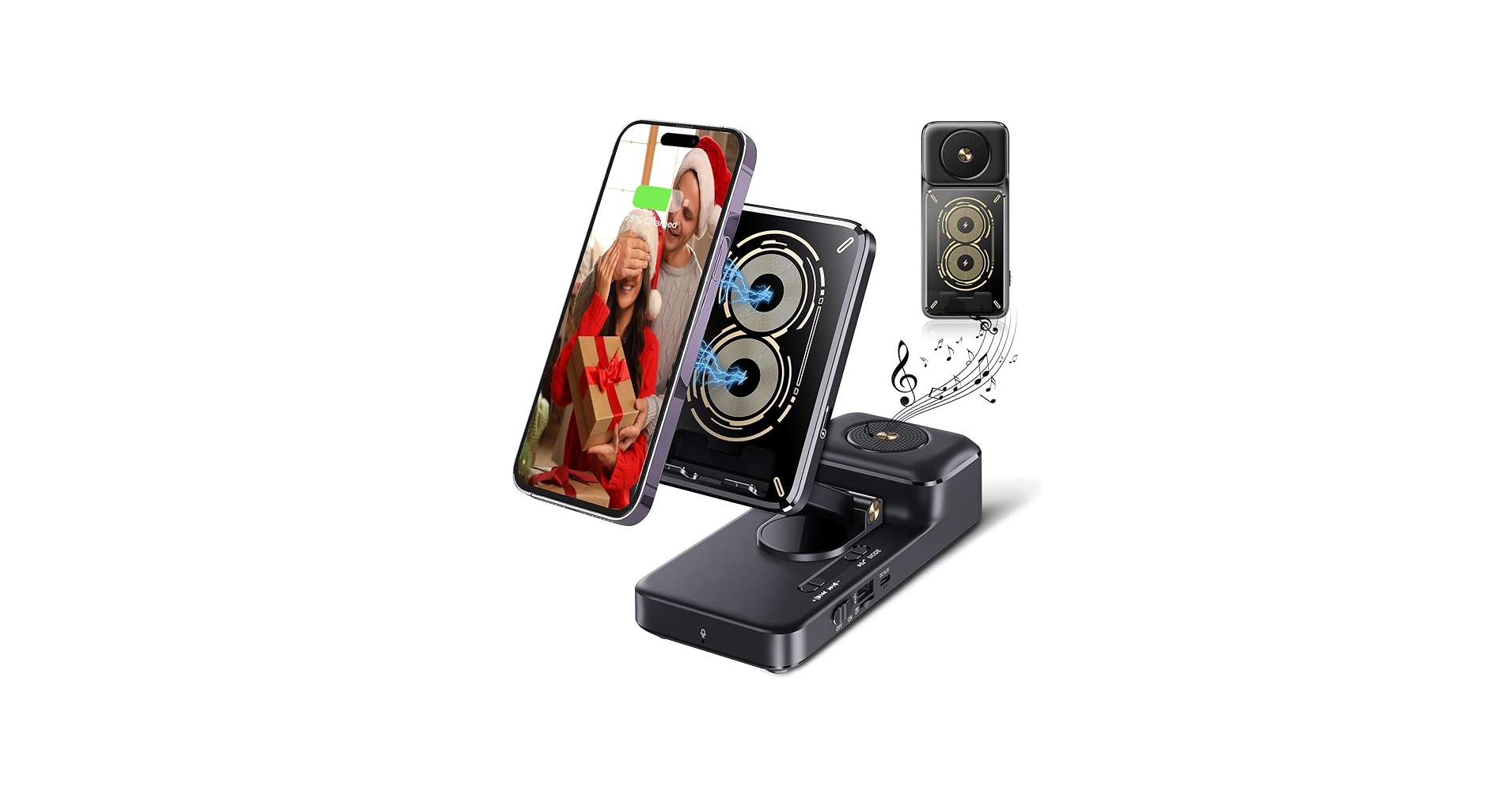 Gifts for Men Women, Bluetooth Speaker with Wireless Charging