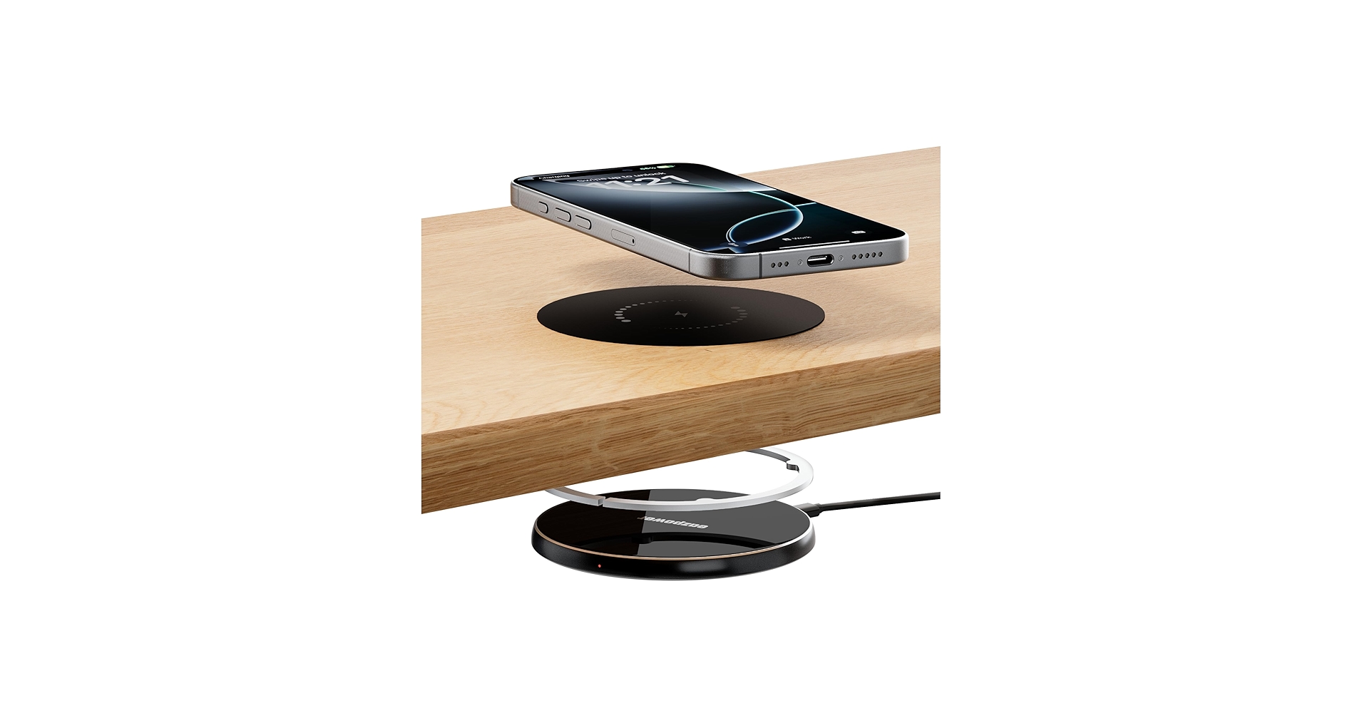 Invisible Wireless Charger, 0-30mm Under Desk
