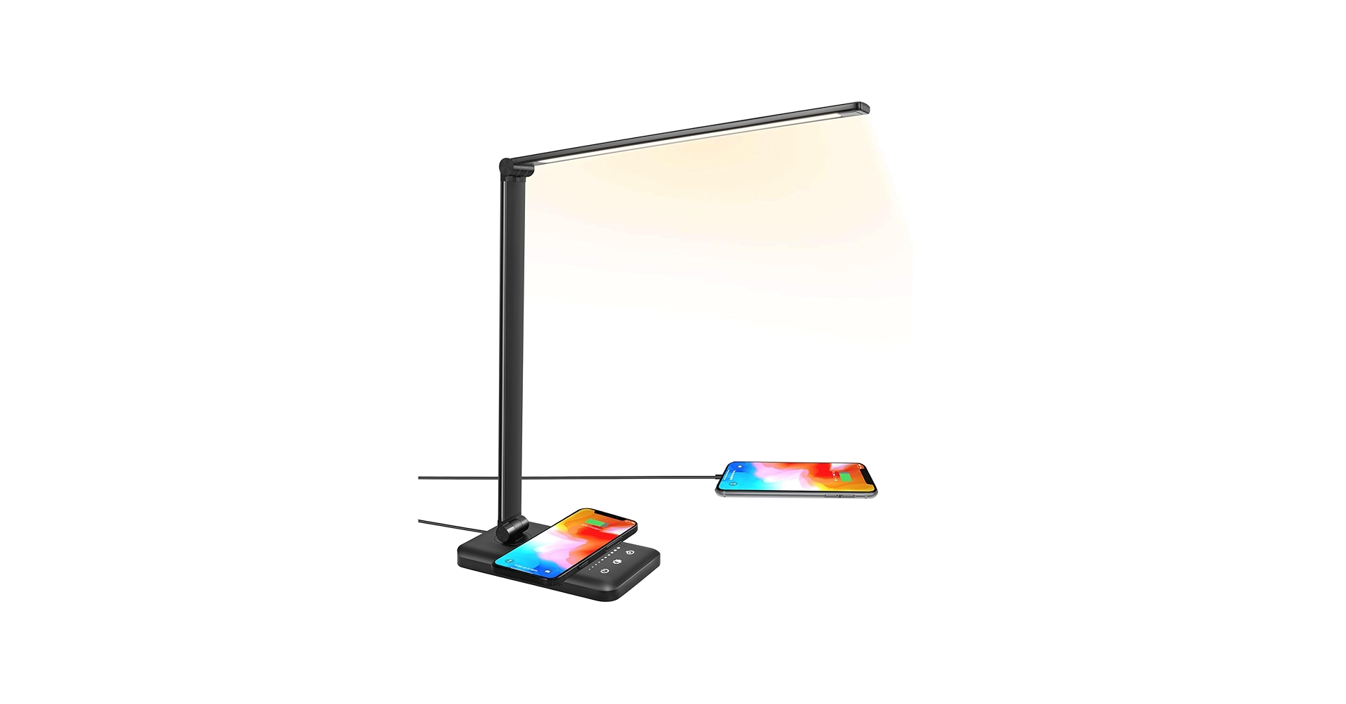 JOSTIC LED Desk Lamp with Wireless Charger, USB Charging Port