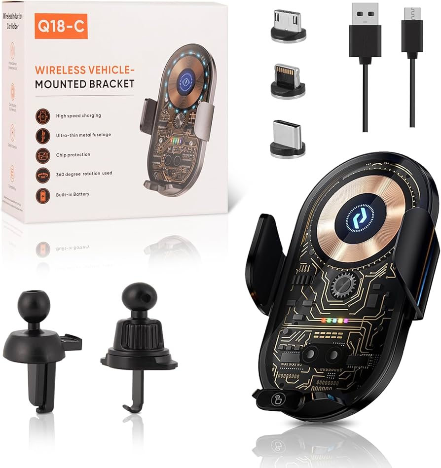 LFNOWN Wireless Car Charger Car Phone Holder