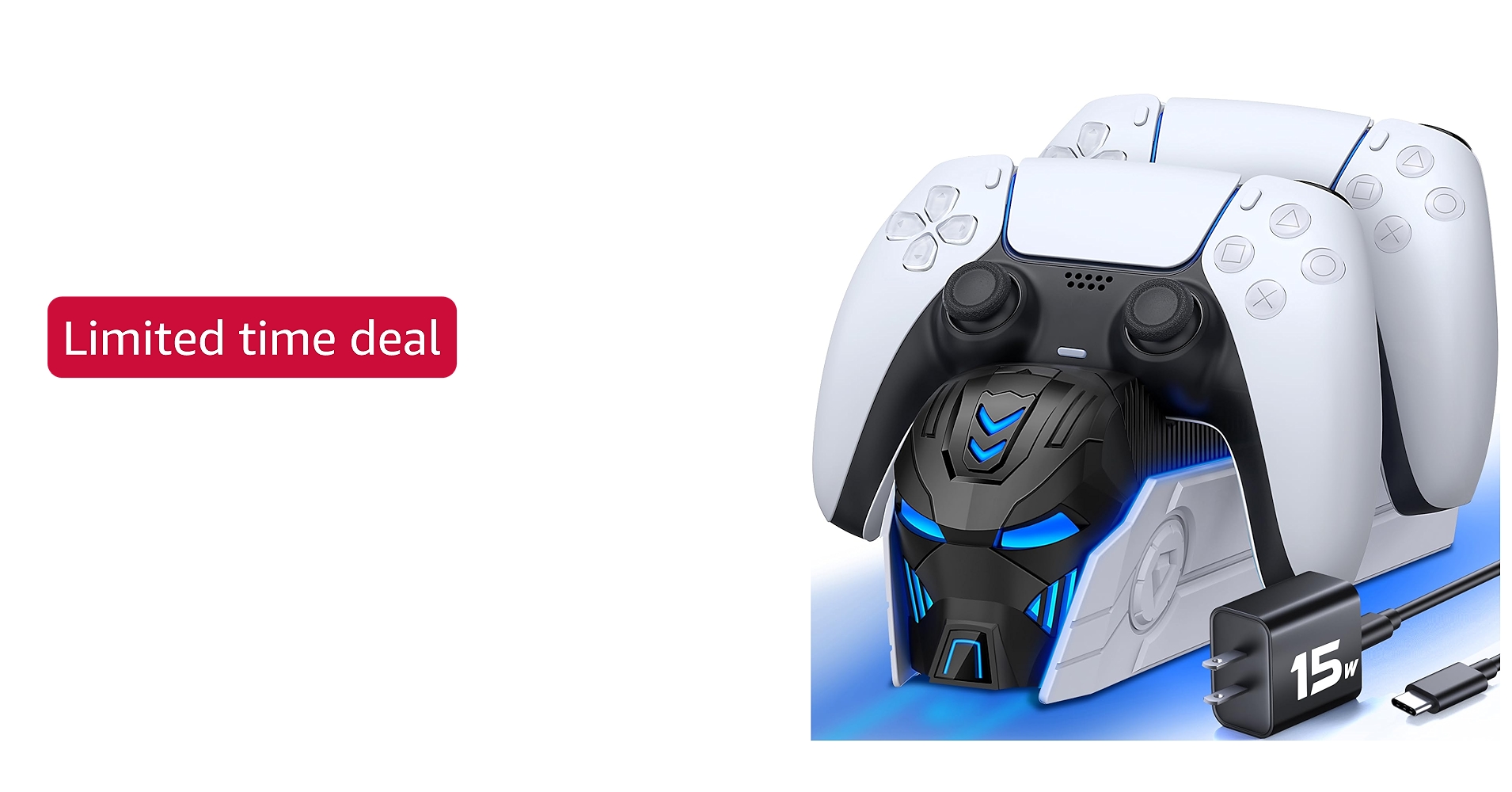 Upgraded for PS5 Controller Charger with Fast Charging AC