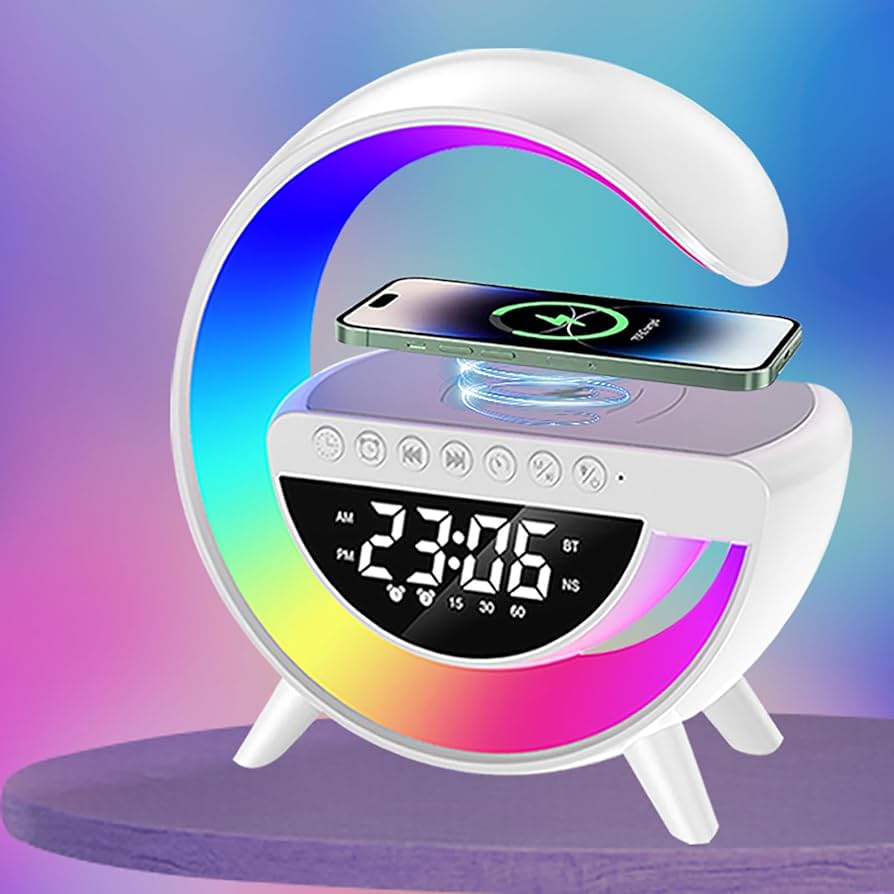 Wireless Charging Table Lamp, Multifunctional Bluetooth Speaker
